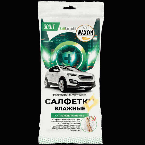 Салфетки Dr. Waxon влажные антибакт. 30шт - в магазине «Чижик»