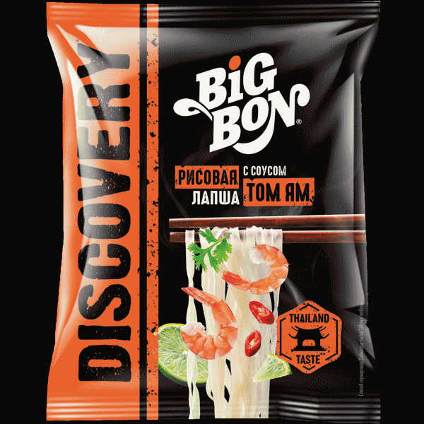 Лапша Big Bon Discovery по-тайски Том Ям 65г - в магазине «Чижик»