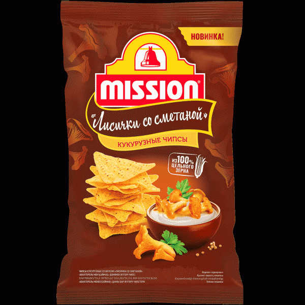 Чипсы Mission кукуруз. Лисички со сметаной 150г - в магазине «Чижик»