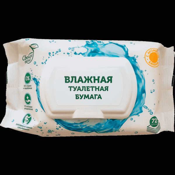 Бумага Свежая Нота влажная туалетная 72шт - в магазине «Чижик»