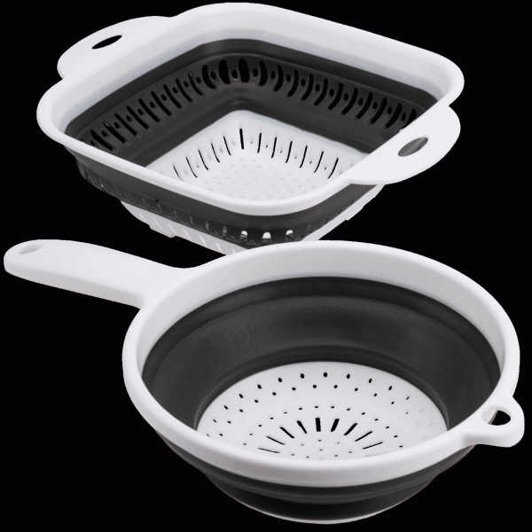 Набор дуршлагов Kitchen Collection складных 2шт - в магазине «Чижик»