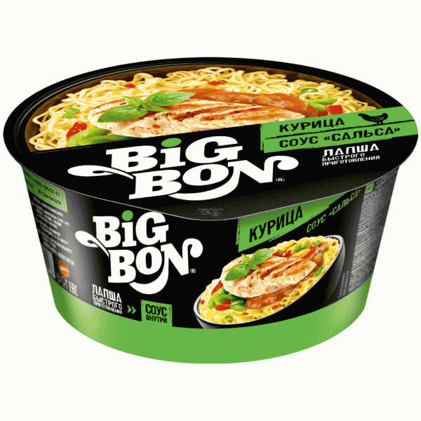 Лапша Big Bon курица с соусом сальса 85г - в магазине «Чижик»