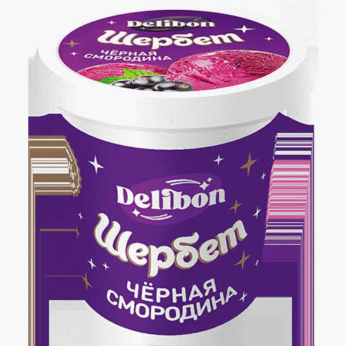 Десерт DELIBON Шербет взбитый из черной смородины 2% 80г - в магазине «Чижик»