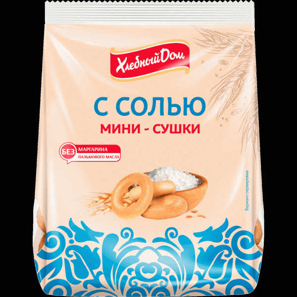 Мини-сушки Хлебный Дом с солью 180г - в магазине «Чижик»
