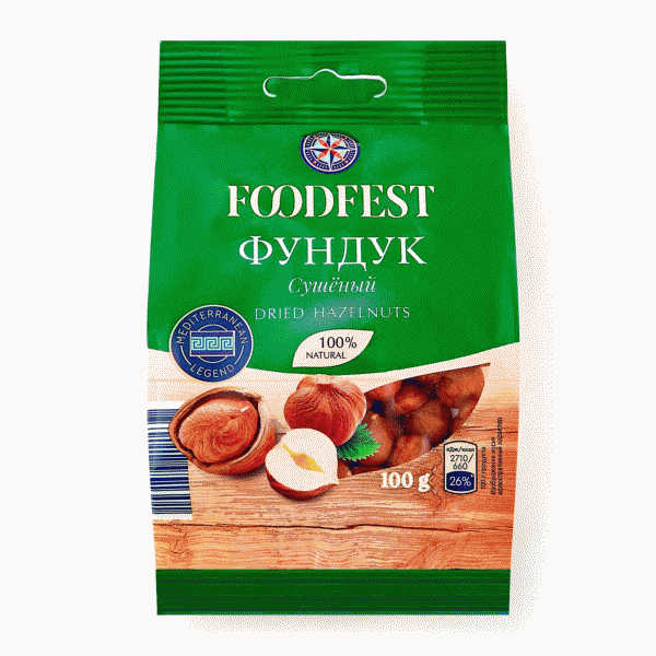 Фундук FOODFEST сушеный 100г - в магазине «Чижик»