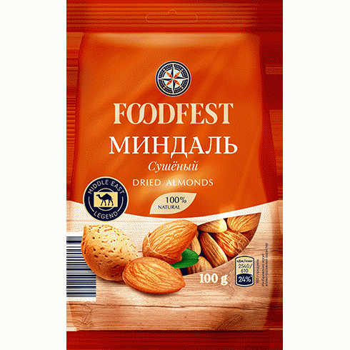 Ядра орехов FOODFEST миндаля 100г - в магазине «Чижик»