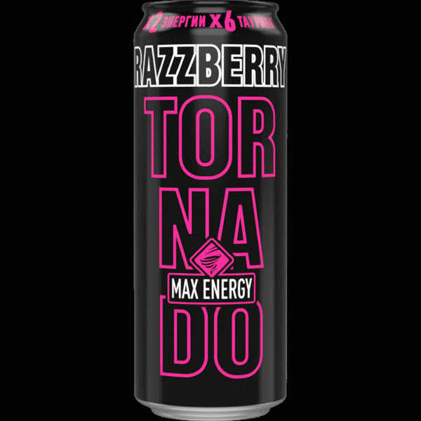 Напиток энергет. Tornado Max Energy Razzberry 0.45л - в магазине «Чижик»