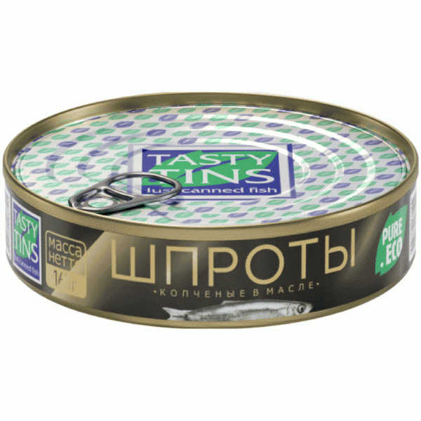 Шпроты Tasty Tins из каспийской кильки 160г - в магазине «Чижик»
