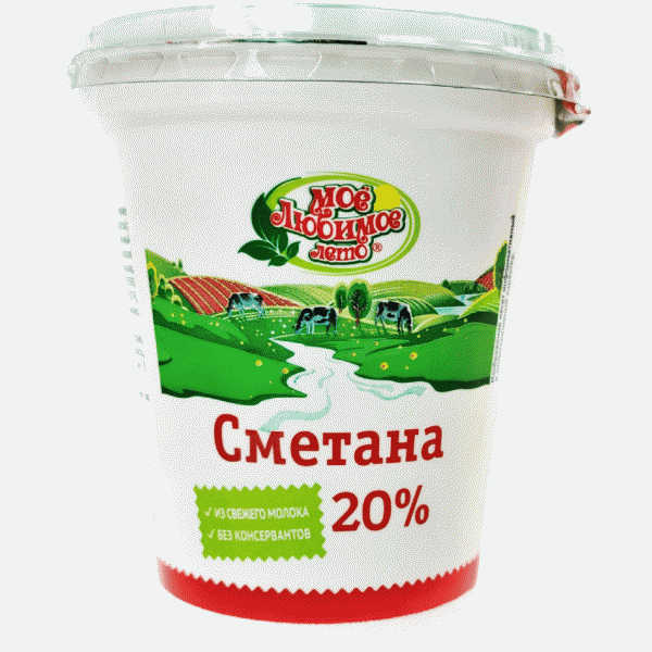 Сметана Мое Любимое Лето 20% 300г - в магазине «Чижик»