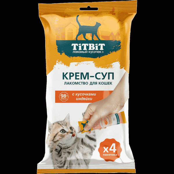 Лакомство Titbit Крем-суп с кусоч. индейки 40г - в магазине «Чижик»