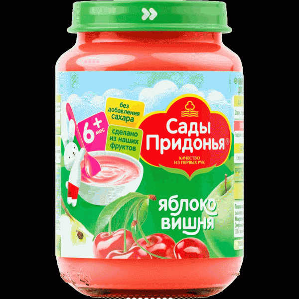 Пюре Сады Придонья Яблоко-вишня 170г - в магазине «Чижик»