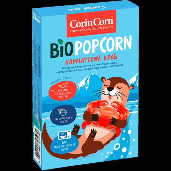 Попкорн Corincorn со вкусом Камчатский краб для СВЧ 92г - в магазине «Чижик»