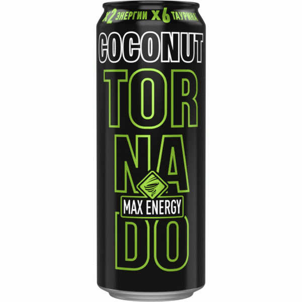 Напиток энерг. Tornado Max Energy Coconut 450мл - в магазине «Чижик»