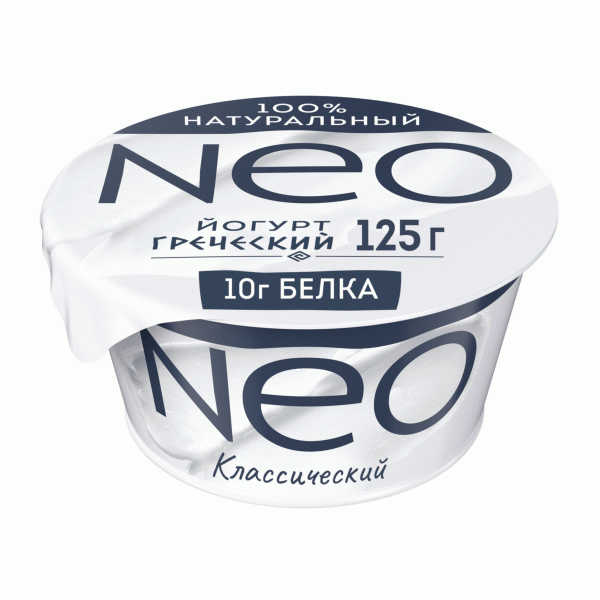 Йогурт Neo Греческий Классический 2% БЗМЖ 125г - в магазине «Чижик»
