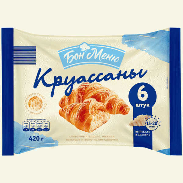 Круассаны БОН МЕНЮ без начинки зам. 420г - в магазине «Чижик»