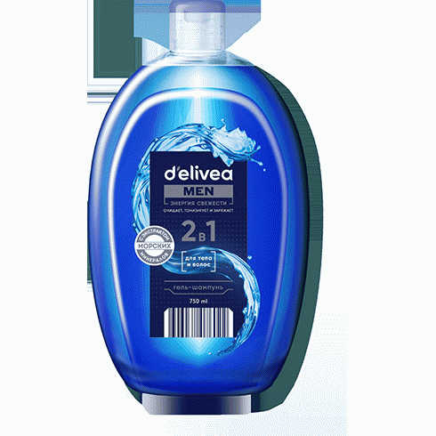 Гель DELIVEA 2 В 1 для душа 750мл - в магазине «Чижик»