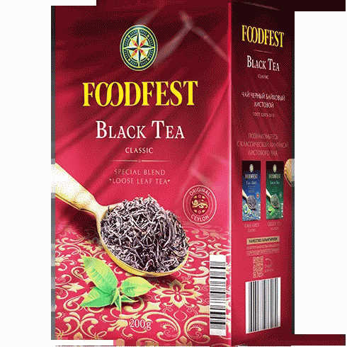 Чай FOODFEST Black Tea Classic черный байховый 200г - в магазине «Чижик»