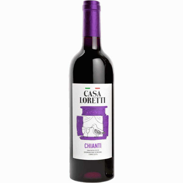 Вино CASA LORETTI Chianti красное сухое 12.5% 0,75л - в магазине «Чижик»