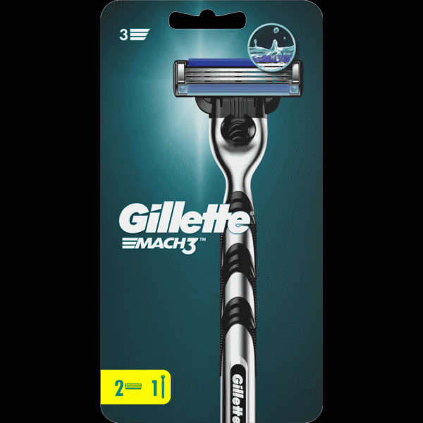 Бритва Gillette Mach3 + 2 сменных кассеты - в магазине «Чижик»