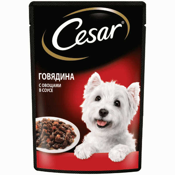 Корм вл. Cesar для собак говядина с овощами 85г - в магазине «Чижик»