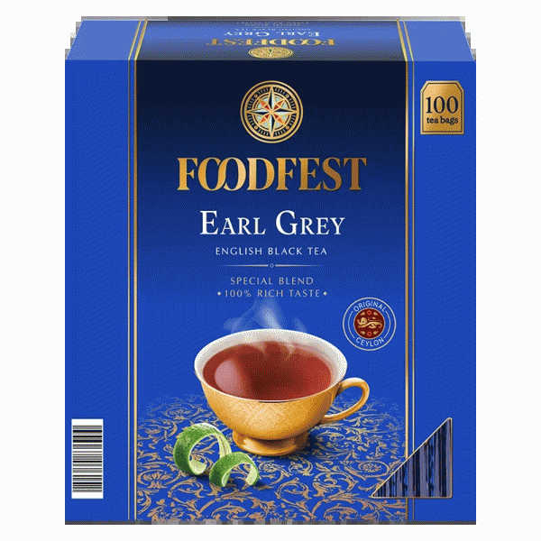 Чай FOODFEST Earl Grеy черный с ароматом бергамота 100х2г - в магазине «Чижик»