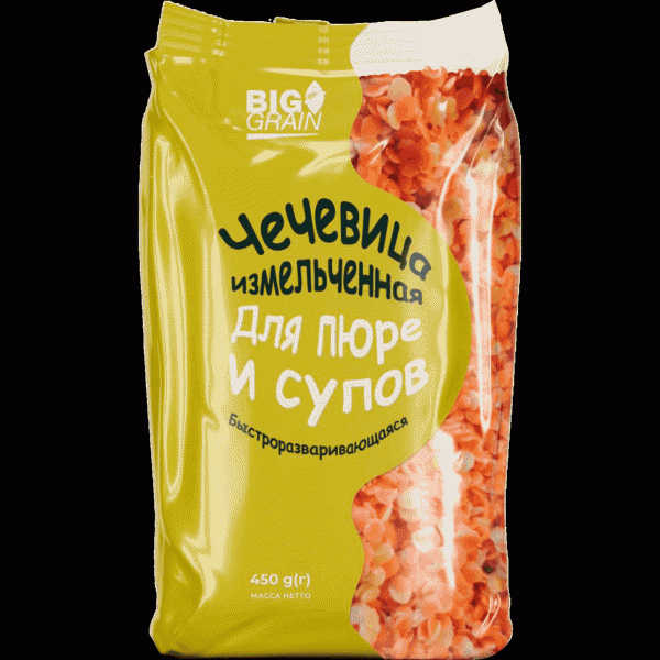 Чечевица Big Grain измельченная 450г - в магазине «Чижик»