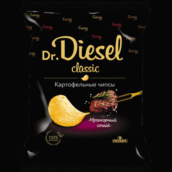 Чипсы Dr.Diesel картоф. Мраморный стейк 120г - в магазине «Чижик»