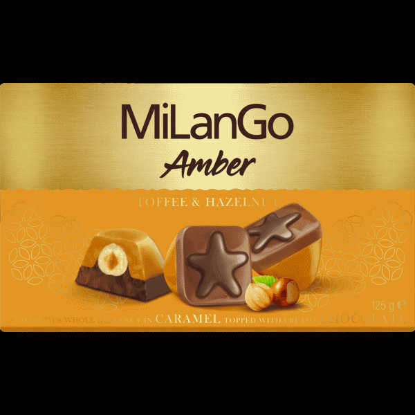 Конфеты Milango Amber фундук карамель нуга 125г - в магазине «Чижик»