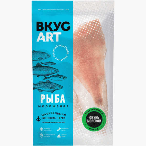 Окунь Вкус Арт морской филе с кожей зам. 450г - в магазине «Чижик»
