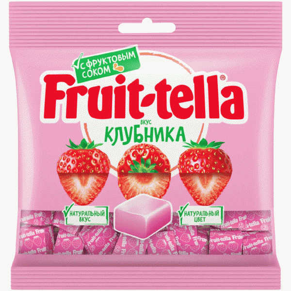 Конфеты Fruit-tella жевательные со вк. клубники 70г - в магазине «Чижик»