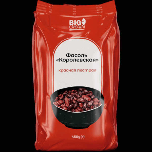Фасоль Big Grain Королевская красная пестрая 450г - в магазине «Чижик»