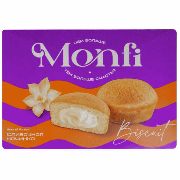 Печенье Monfi Torti бисквит. со сливочной нач. 4х27г - в магазине «Чижик»