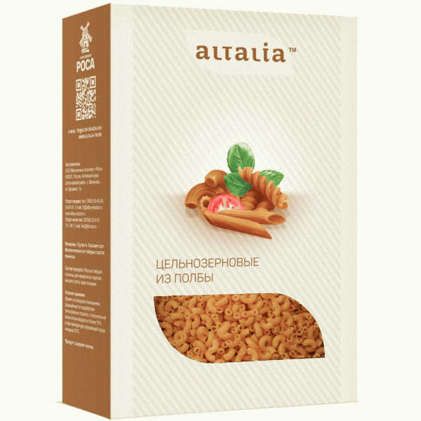 Макароны Altalia Рожки из полбы цельноз. 400г - в магазине «Чижик»