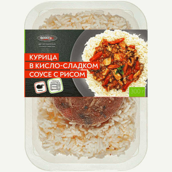 Курица Фросток в кисло-сладк. соусе с рисом зам. 300г - в магазине «Чижик»
