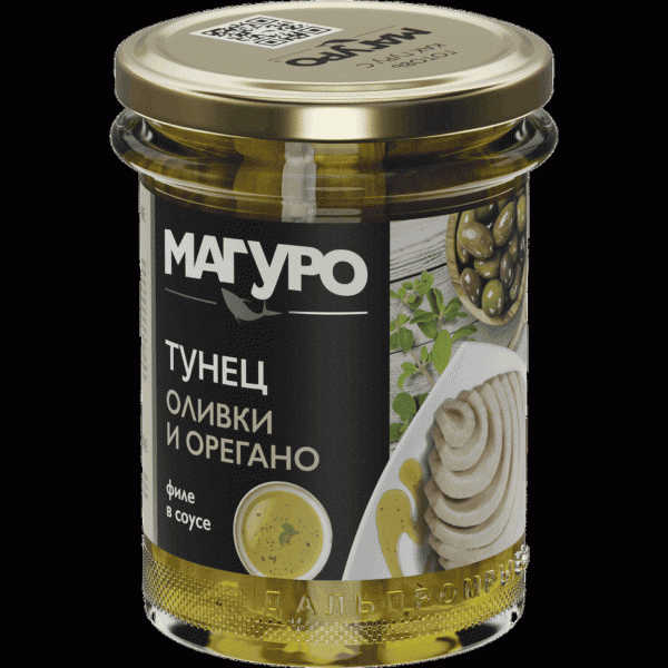 Филе тунца Магуро полосатого оливки-орегано 200г - в магазине «Чижик»