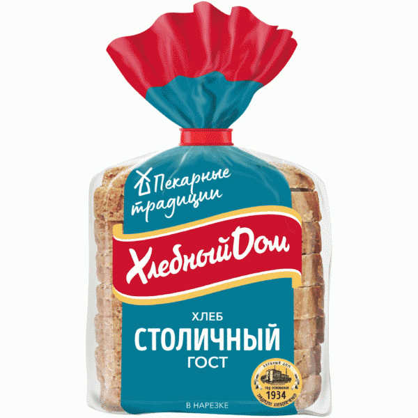 Хлеб Хлебный Дом Столичный половинка 350г - в магазине «Чижик»