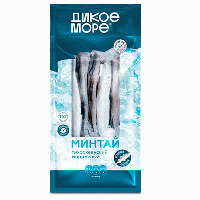 Минтай ДИКОЕ МОРЕ обезглавленный замороженный 1кг - в магазине «Чижик»