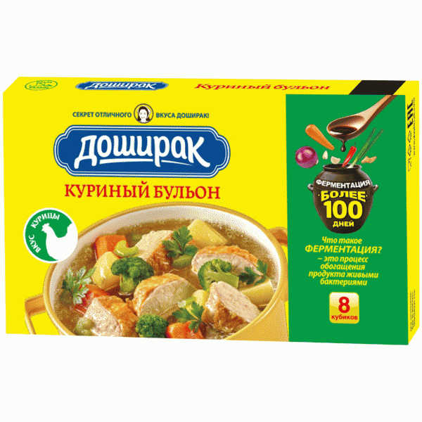 Бульон Доширак куриный кубик 80г - в магазине «Чижик»
