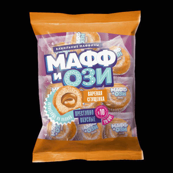Маффины Мафф и Ози ванильн. с нач. из вар. сгущенки 450г - в магазине «Чижик»