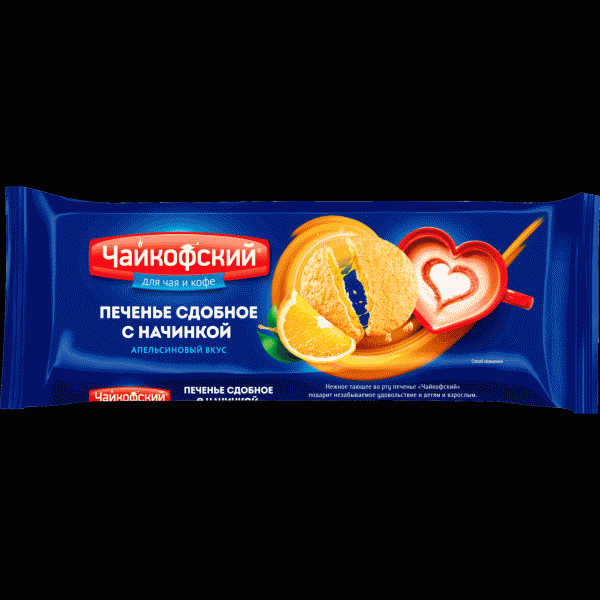 Печенье Чайкофский сдоб. с нач. апельс. вкус 120г - в магазине «Чижик»