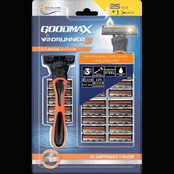 Станок Goodmax бритвенный с 3 лезв. однор. - в магазине «Чижик»