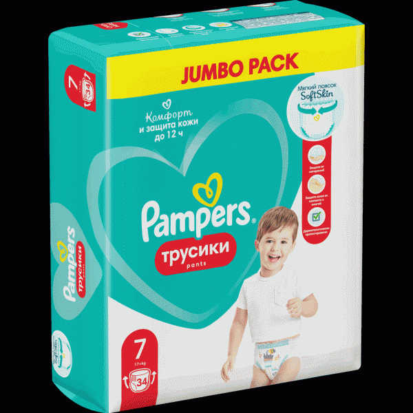 Подгузники-трусики Pampers Pants 17+ кг 34шт - в магазине «Чижик»