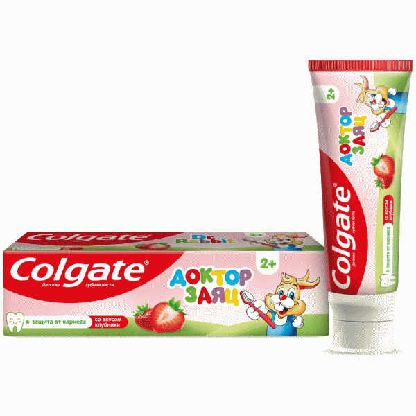 Зубная паста Colgate Доктор Заяц со вк. клубники 75мл - в магазине «Чижик»