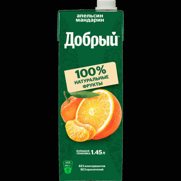 Нектар Добрый Апельсин Мандарин 1.45л - в магазине «Чижик»