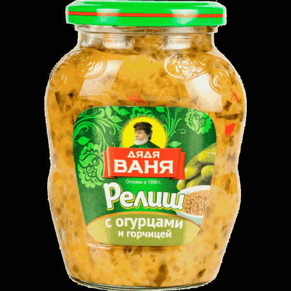 Релиш Дядя Ваня с горчицей 350г - в магазине «Чижик»