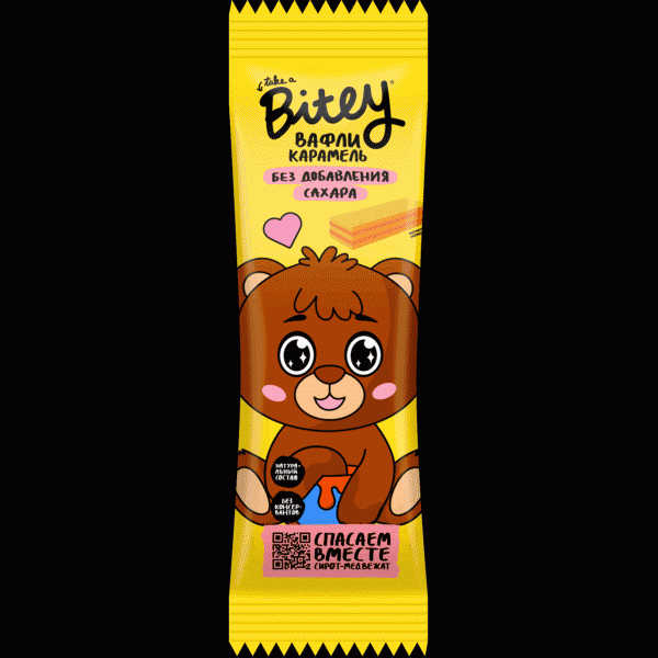 Вафли Take а Bitey со вкусом Карамель 15г - в магазине «Чижик»