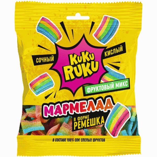 Мармелад Kuku Ruku кислый фрукт. микс 150г - в магазине «Чижик»