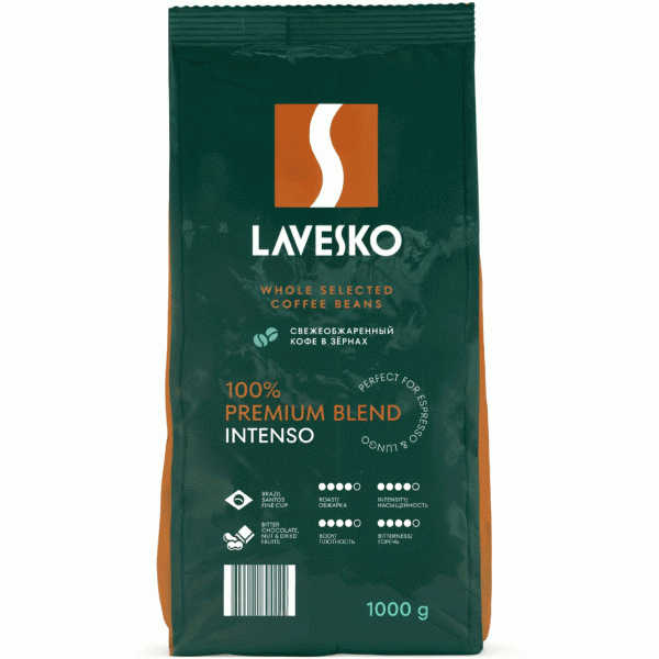 Кофе LAVESKO в зернах жареный 1кг - в магазине «Чижик»