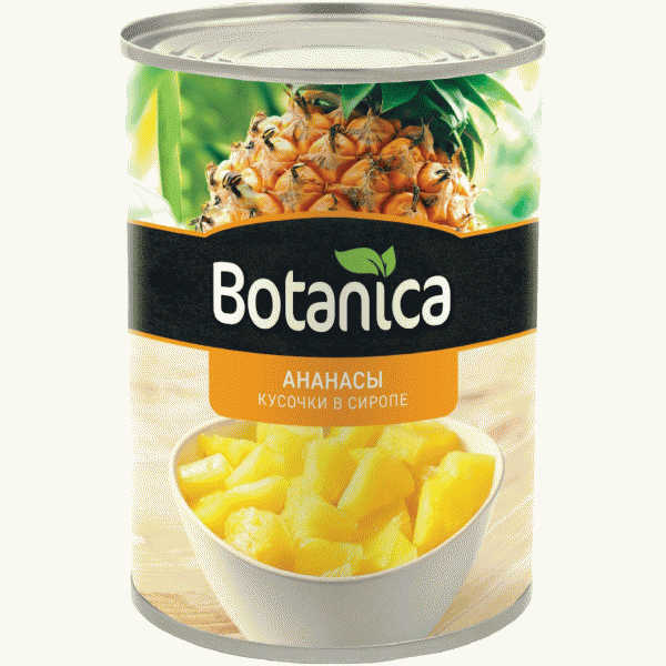 Ананасы Botanica кусочки в сиропе 565г - в магазине «Чижик»
