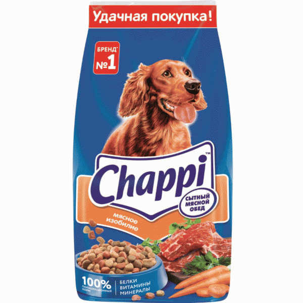 Корм Chappi сухой для собак мясное изобилие 15кг - в магазине «Чижик»